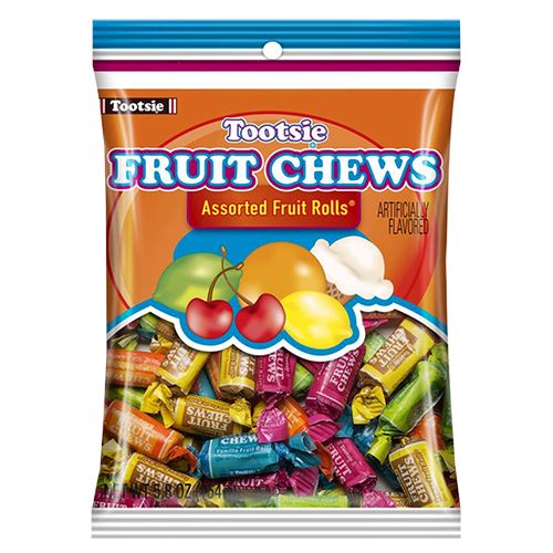 All City Candy Tootsie Fruit Chews Assorted Fruit Rolls - 5.8-oz. Bag Chewy Tootsie Roll Industries For fresh candy and great service, visit www.allcitycandy.com