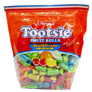 All City Candy Tootsie Fruit Rolls Assorted Fruity Flavored Candy - 37-oz. Resealable Bag Chewy Tootsie Roll Industries For fresh candy and great service, visit www.allcitycandy.com