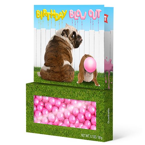All City Candy Treeting Cards "Birthday Blow Out" Greeting Card with Gumballs Novelty Treeting Cards For fresh candy and great service, visit www.allcitycandy.com