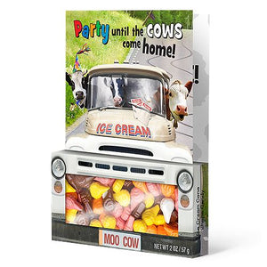 All City Candy Treeting Cards "Cow Truck" Birthday Greeting Card with Ice Cream Cone Candies Novelty Treeting Cards For fresh candy and great service, visit www.allcitycandy.com