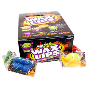 All City Candy Wack-O-Wax Halloween Wax Lips Halloween Concord Confections (Tootsie) Case of 24 For fresh candy and great service, visit www.allcitycandy.com