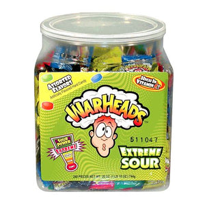 All City Candy WarHeads Extreme Sour Hard Candy - 2 LB Bulk Tub Sour Impact Confections For fresh candy and great service, visit www.allcitycandy.com