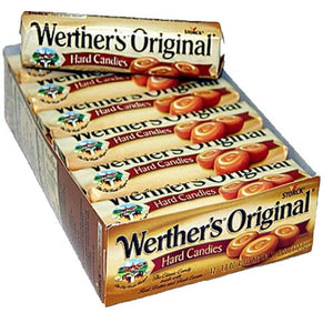 All City Candy Werther's Original Caramel Hard Candies - 1.8-oz. Roll Hard Storck Case of 12 For fresh candy and great service, visit www.allcitycandy.com