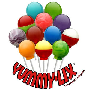 All City Candy Yummy Lix Gourmet Lollipops 1 oz. - Case of 24 Lollipops & Suckers Cima Confections For fresh candy and great service, visit www.allcitycandy.com