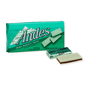 All City Candy Andes Mint Parfait Thins - 4.67-oz. Box Chocolate Charms Candy (Tootsie) For fresh candy and great service, visit www.allcitycandy.com