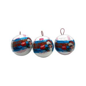 All City Candy Big League Chew Christmas Bubble Gumballs Filled Baseball Ornaments 0.63 oz. Christmas Gum Ford Gum & Machine Company For fresh candy and great service, visit www.allcitycandy.com