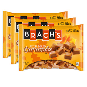 All City Candy Brach's Milk Maid Caramels 10-oz. Bag Pack of 3 Caramel Candy Brach's Confections (Ferrara) For fresh candy and great service, visit www.allcitycandy.com