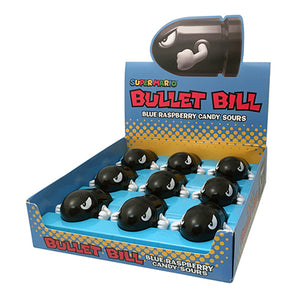 All City Candy Super Mario Bullet Bill Blue Raspberry Sours Candy - .6-oz. Tin Case of 9 Boston America For fresh candy and great service, visit www.allcitycandy.com