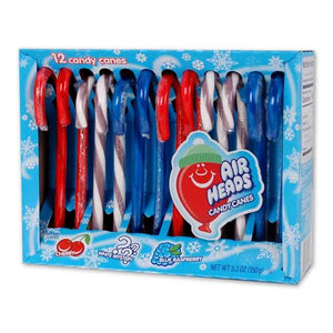 All City Candy Airheads 3 Flavor Candy Canes - 5.3 oz For fresh candy and great service, visit www.allcitycandy.com