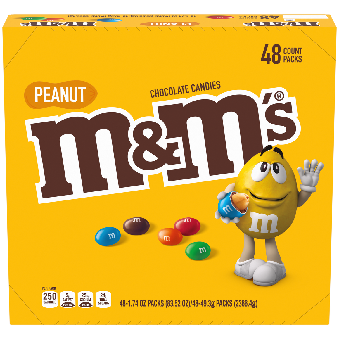 All City Candy M&M's Peanut Chocolate Candies - 1.74-oz. Bag 1 Bag Chocolate Mars Chocolate For fresh candy and great service, visit www.allcitycandy.com