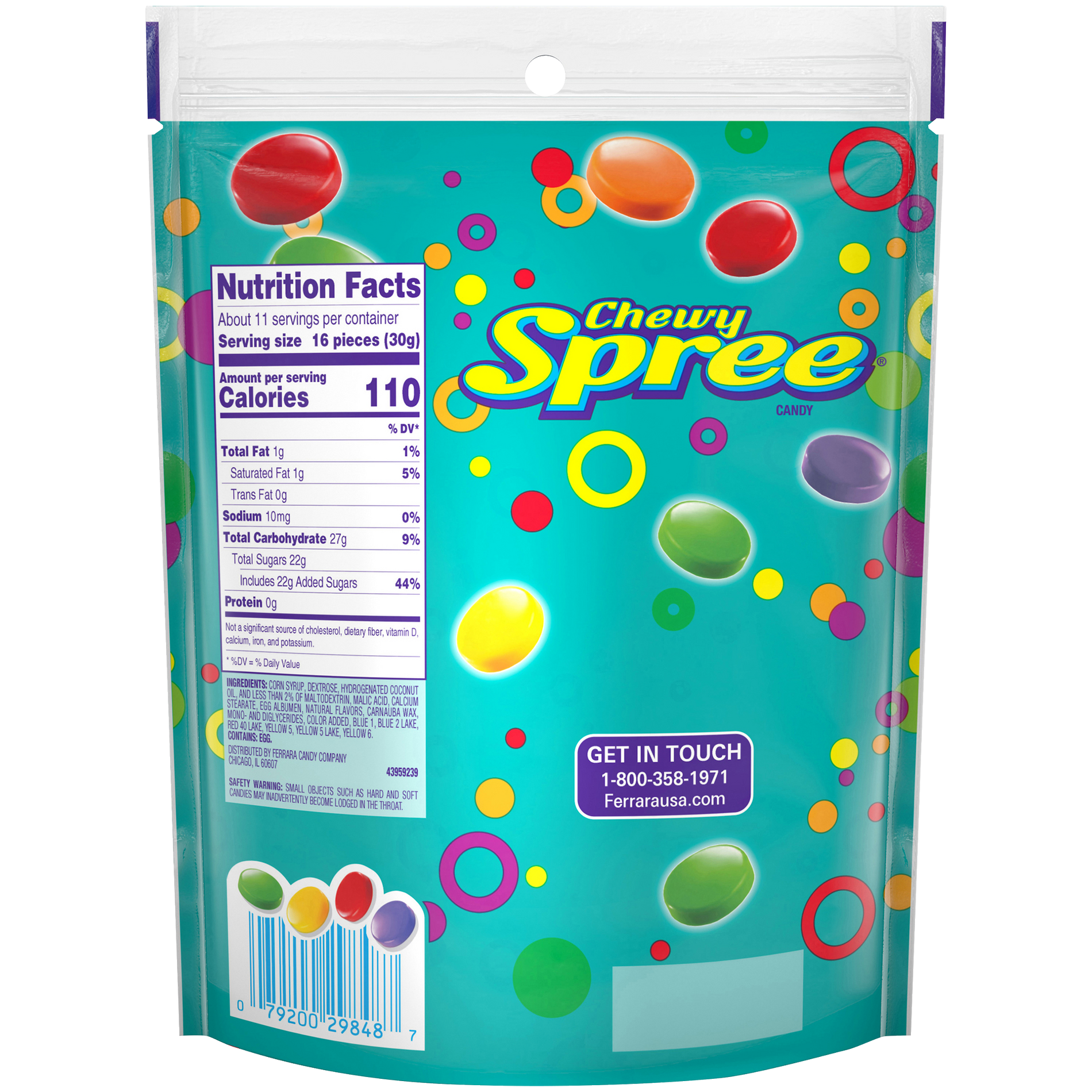 Chewy Spree Candy - 12-oz. Resealable Bag - All City Candy