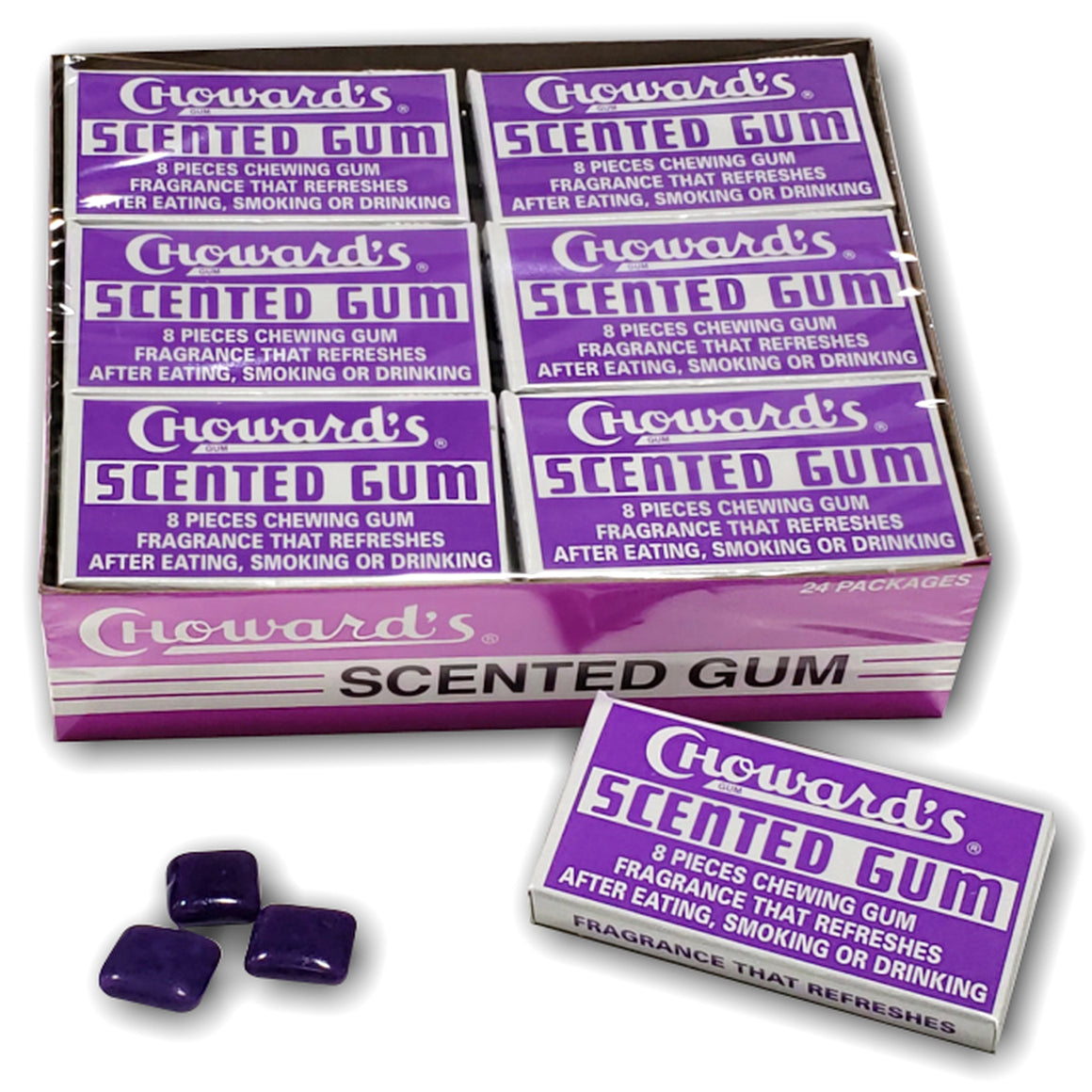Choward's Violet Scented Gum - 8-Piece Pack