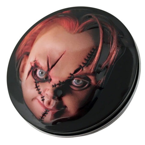 All City Candy Chucky Childsplay Tin 1.2 oz. 1 Tin Halloween Boston America For fresh candy and great service, visit www.allcitycandy.com