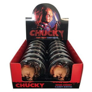 All City Candy Chucky Childsplay Tin 1.2 oz. Case of 12 Halloween Boston America For fresh candy and great service, visit www.allcitycandy.com