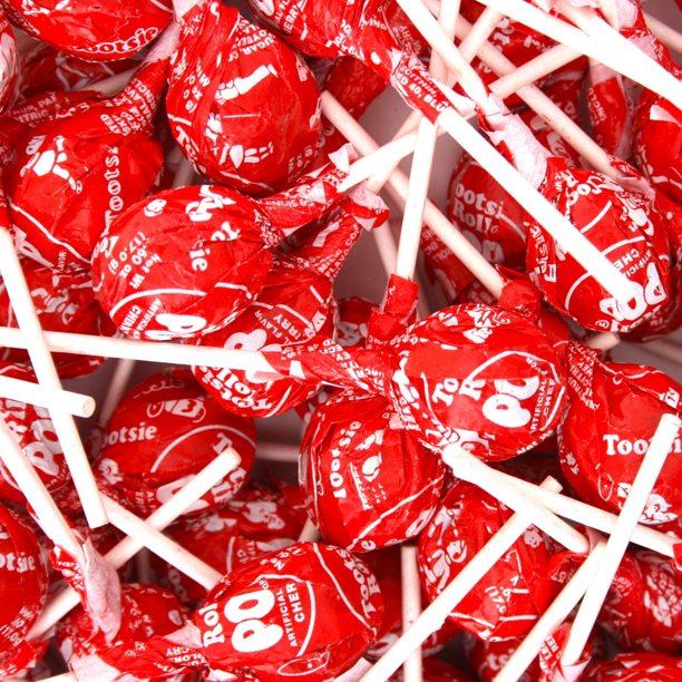 Cherry Tootsie Pops - 2 LB Bulk Bag - All City Candy