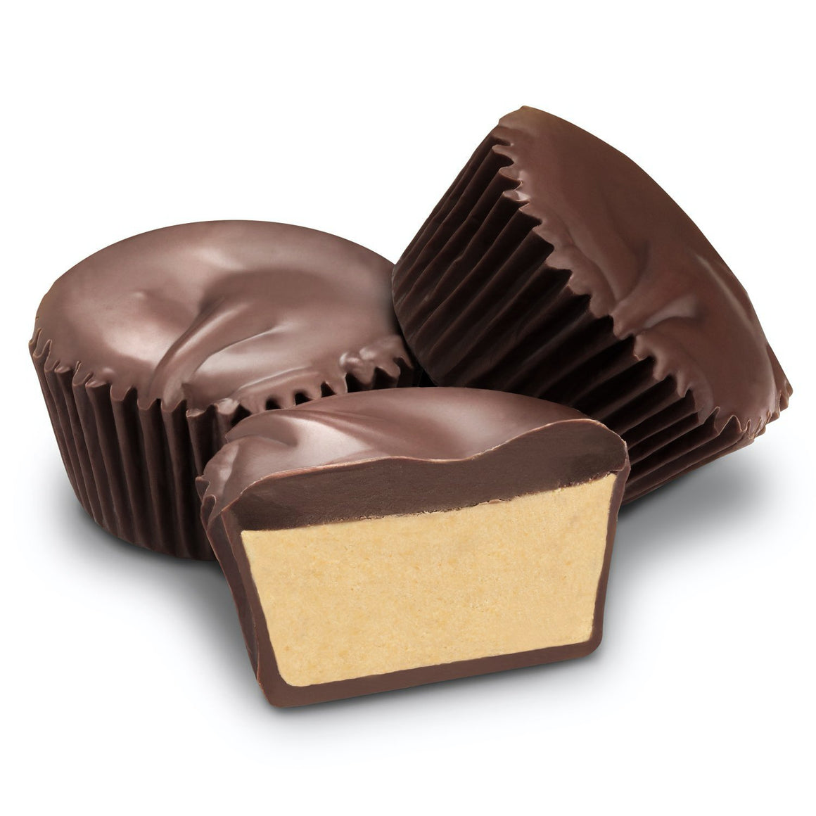 All City Candy Dark Chocolate Giant Peanut Butter Cups - 1 lb. Box Chocolate Albanese Confectionery For fresh candy and great service, visit www.allcitycandy.com