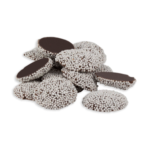 All City Candy Dark Chocolate Maxi Nonpareils - 3 LB Bulk Bag Bulk Unwrapped Kargher Chocolates For fresh candy and great service, visit www.allcitycandy.com
