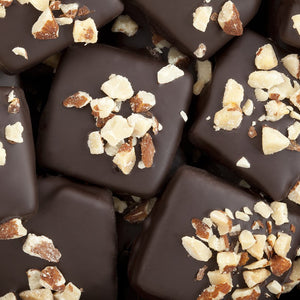 All City Candy Dark Chocolate Toffee with Almonds 1 LB Box Albanese Confectionery For fresh candy and great service, visit www.allcitycandy.com