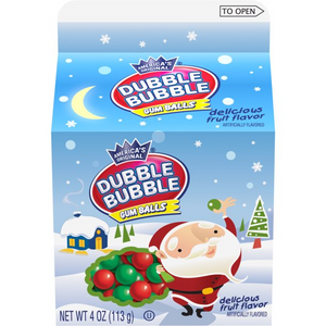 All City Candy Dubble Bubble Christmas 4 oz. Carton Gumballs Concord Confections (Tootsie) For fresh candy and great service, visit www.allcitycandy.com