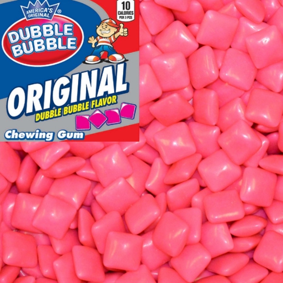 Dubble Bubble Original Pink Chewing Gum 3 lb. Bulk Bag All City Candy