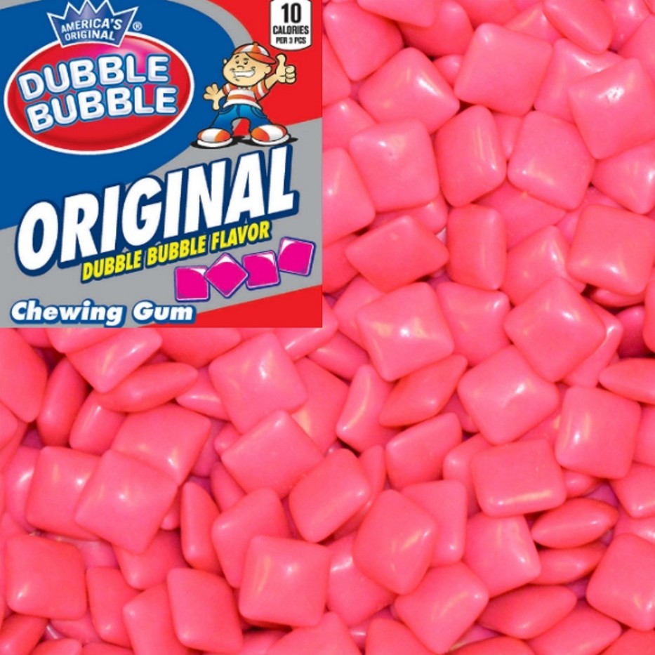 Dubble Bubble Original Pink Chewing Gum 3 lb. Bulk Bag - All City Candy