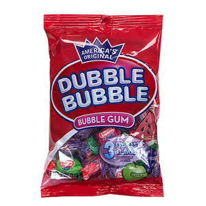 Dubble Bubble, 3 Flavor Assortment, Grape, Watermelon, Apple, Wrapped  Bubble Gum, 2 lbs.