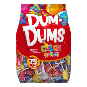 All City Candy Dum Dums Color Party Assorted Rainbow Lollipops - Bag of 75 Lollipops & Suckers Spangler For fresh candy and great service, visit www.allcitycandy.com
