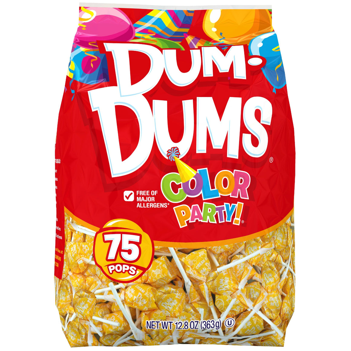 All City Candy Dum Dums Color Party Yellow Cream Soda Lollipops - Bag of 75 Lollipops & Suckers Spangler For fresh candy and great service, visit www.allcitycandy.com