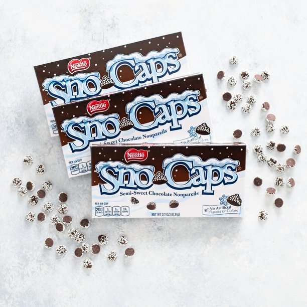 Snowcapas Sno-Caps Chocolate Nonpareils - 3.1-oz. Theater Box - All City Candy