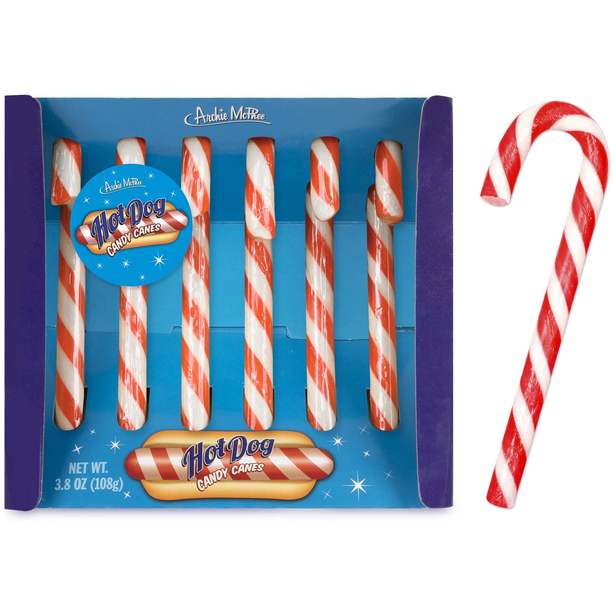 Dante's Inferno Hot Candy Canes  Gift Box of 6 Funny Spicy Candy
