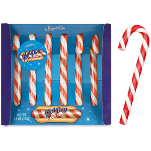 All City Candy Archie McPhee Hot Dog Candy Canes - 3.8 oz. - 6 count Novelty Archie McPhee For fresh candy and great service, visit www.allcitycandy.com