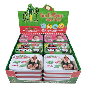 All City Candy Buddy the Elf - Pass the Syrup Maple Candy Tin 1.5 oz. Case of 18 Christmas Boston America For fresh candy and great service, visit www.allcitycandy.com