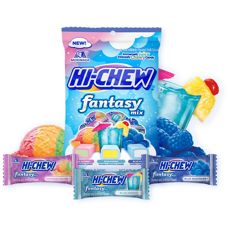 Hi-Chew Fantasy Mix (Rainbow Sherbet, Blue Hawaii, Blue Raspberry ...