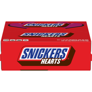 All City Candy Snickers Hearts Chocolate Bar - 1.10 oz Case of 24 Mars Chocolate For fresh candy and great service, visit www.allcitycandy.com