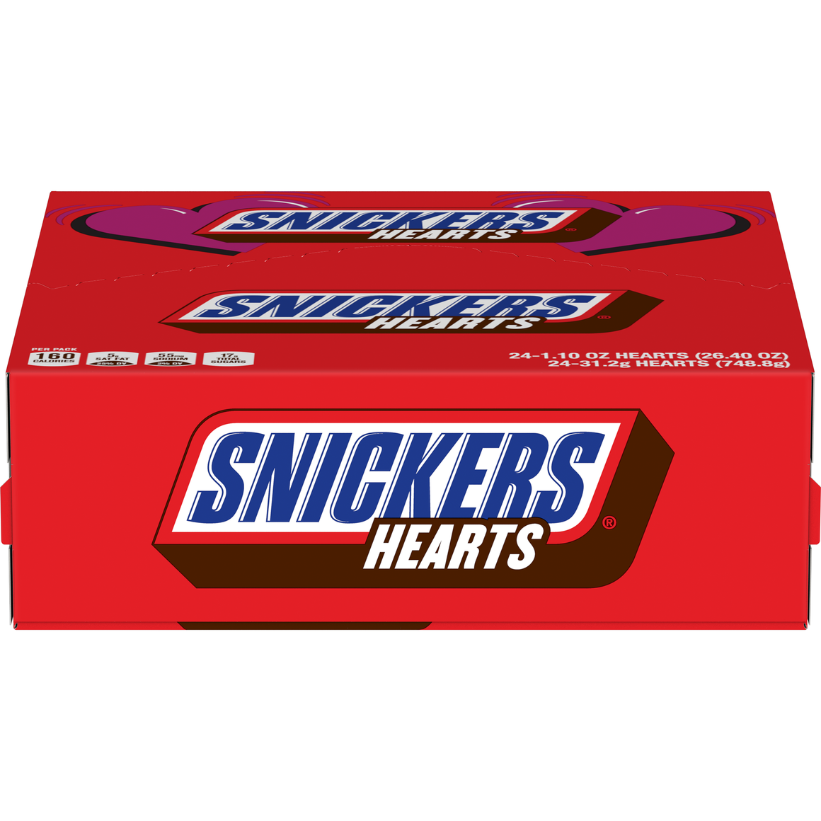 All City Candy Snickers Hearts Chocolate Bar - 1.10 oz 1 Bar Mars Chocolate For fresh candy and great service, visit www.allcitycandy.com