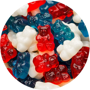 All City Candy Red, White & Blue Freedom Gummi Bears Bulk Bags Albanese Confectionery For fresh candy and great service, visit www.allcitycandy.com
