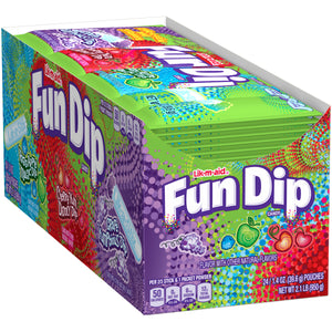 All City Candy Lik-m-aid Fun Dip Candy - 1.4-oz. Pack Case of 24 Powdered Candy Ferrara Candy Company For fresh candy and great service, visit www.allcitycandy.com