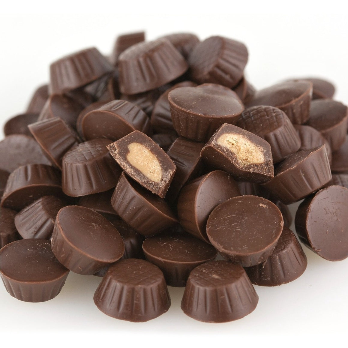 All City Candy Gertrude Hawk Sugar Free Mini Milk Chocolate Flavored Peanut Butter Cups 2 lb. Bag Bulk Unwrapped Gertrude Hawk For fresh candy and great service, visit www.allcitycandy.com