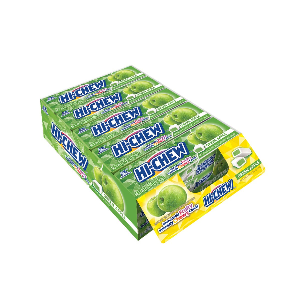 All City Candy Hi-Chew Green Apple Fruit Chews - 1.76-oz. Bar Chewy Morinaga & Company 1 Bar For fresh candy and great service, visit www.allcitycandy.com