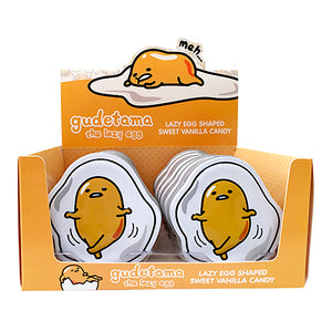 All City Candy Gudetama The Lazy Egg Vanilla Flavor Candies - 1.5-oz. Tin Case of 12 Novelty Boston America For fresh candy and great service, visit www.allcitycandy.com