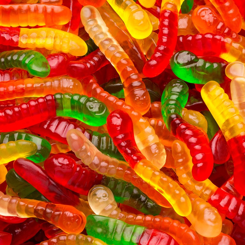 All City Candy Mini Assorted Fruit Gummi Worms - Bulk Bags Bulk Unwrapped Albanese Confectionery For fresh candy and great service, visit www.allcitycandy.com