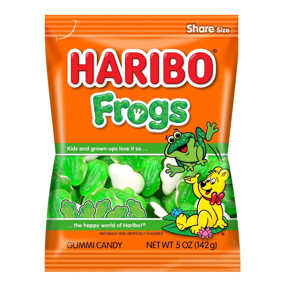 Haribo Frogs Gummi Candy 5 Oz Peg Bag All City Candy 3617