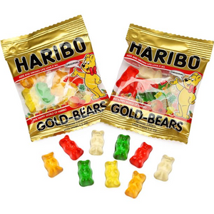All City Candy Haribo Gold-Bears Gummi Candy Treat Size Packs - Tub of 54 Gummi Haribo Candy For fresh candy and great service, visit www.allcitycandy.com