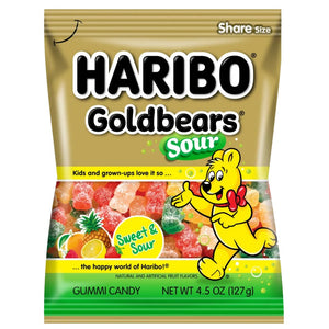 All City Candy Haribo Sour Gold-Bears Gummi Candy - 4.5-oz. Bag 1 Bag Gummi Haribo Candy For fresh candy and great service, visit www.allcitycandy.com