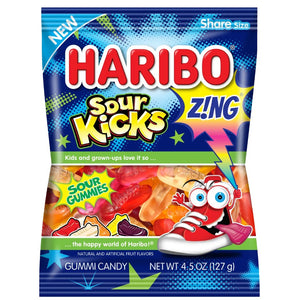 All City Candy Haribo Peg Bag Zing Sour Kicks 4.5oz Gummi Haribo Candy For fresh candy and great service, visit www.allcitycandy.com