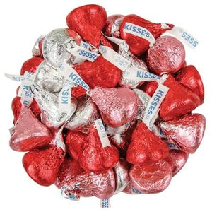 All City Candy Hershey's Kisses Milk Chocolate Valentine's Day Colors - 4.25 LB Bulk Bag Hershey's For fresh candy and great service, visit www.allcitycandy.com