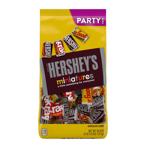 All City Candy Hershey's Miniatures Candy Bars Party Pack - 35.9-oz. Bulk Bag Bulk Wrapped Hershey's For fresh candy and great service, visit www.allcitycandy.com