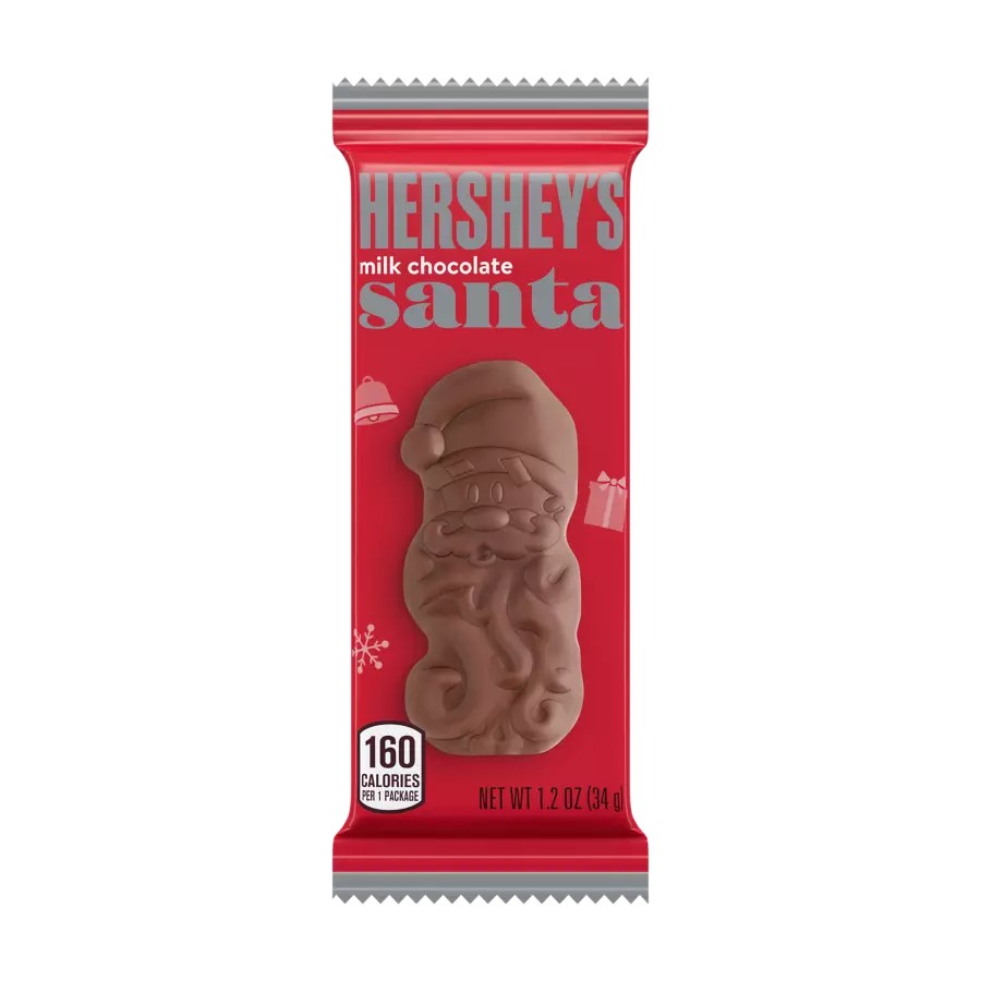 All City Candy Hershey's Milk Chocolate Santa Candy Bar 1.2 oz. 1 Bar Christmas Hershey's For fresh candy and great service, visit www.allcitycandy.com