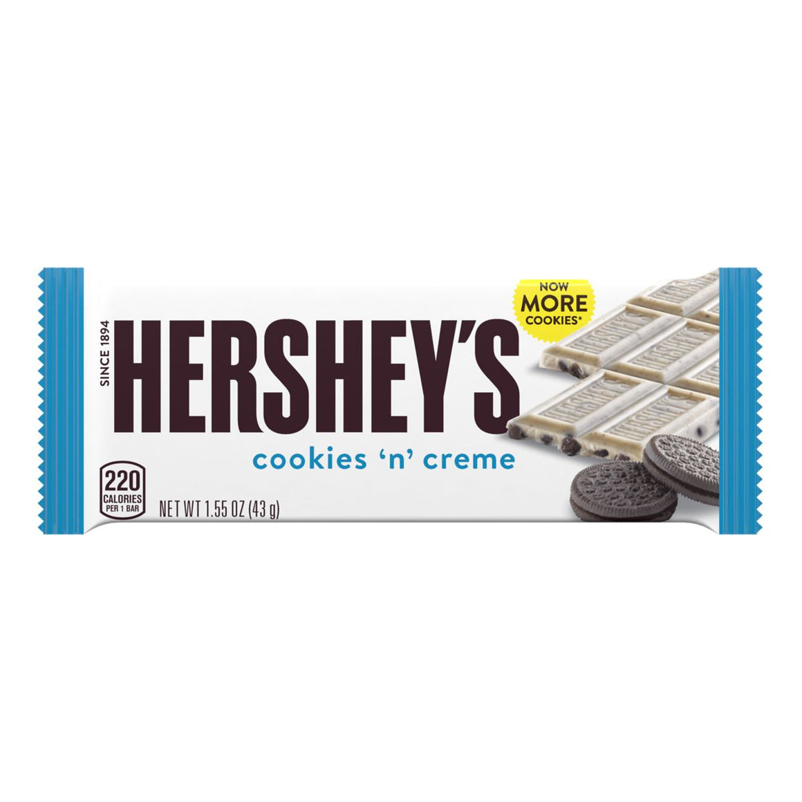 All City Candy Hershey's Cookies 'N' Creme Candy Bar 1.55 oz. 1 Bar Candy Bars Hershey's For fresh candy and great service, visit www.allcitycandy.com