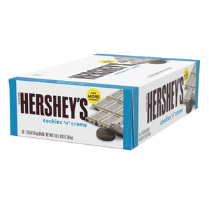 All City Candy Hershey's Cookies 'N' Creme Candy Bar 1.55 oz. Case of 36 Candy Bars Hershey's For fresh candy and great service, visit www.allcitycandy.com